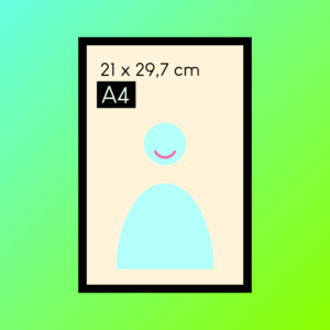 Cadre Noir A4 en Aluminium | NIELSEN