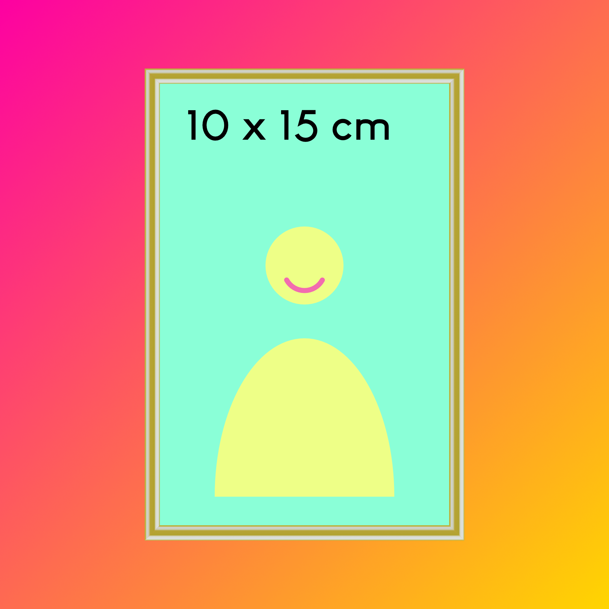 Cadre Or 10x15cm en Aluminium | NIELSEN