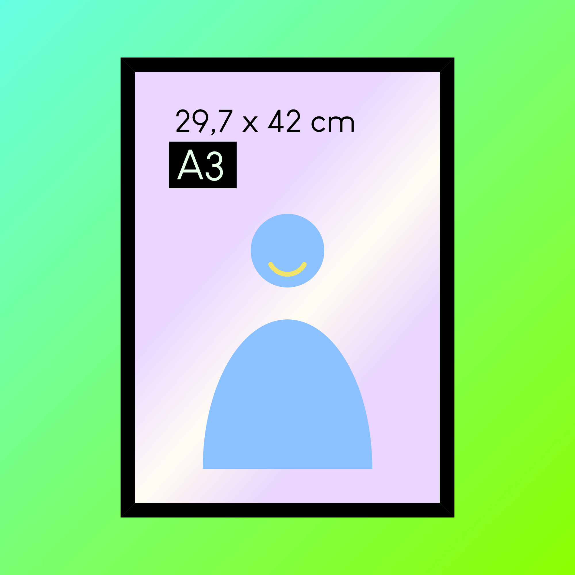 Cadre Noir A3 en Aluminium | NIELSEN